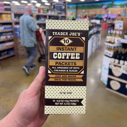Trader Joe's Instant Coffee Packets with Creamer & Sugar 10 Count