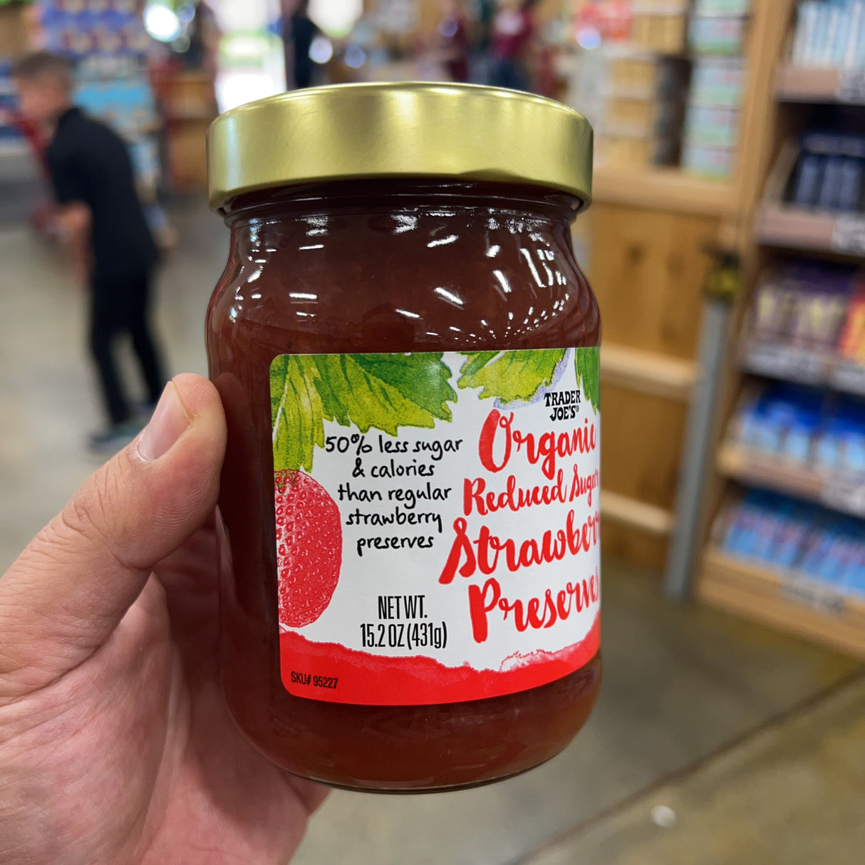 Trader Joe's Organic Reduced Sugar Strawberry Preserves 15.2 oz product image 3