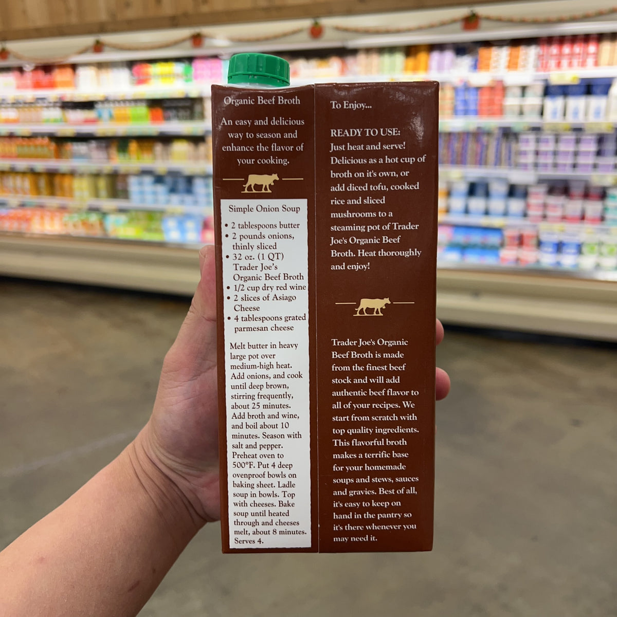 Trader Joe's Organic Beef Broth 32 fl oz — product image 4