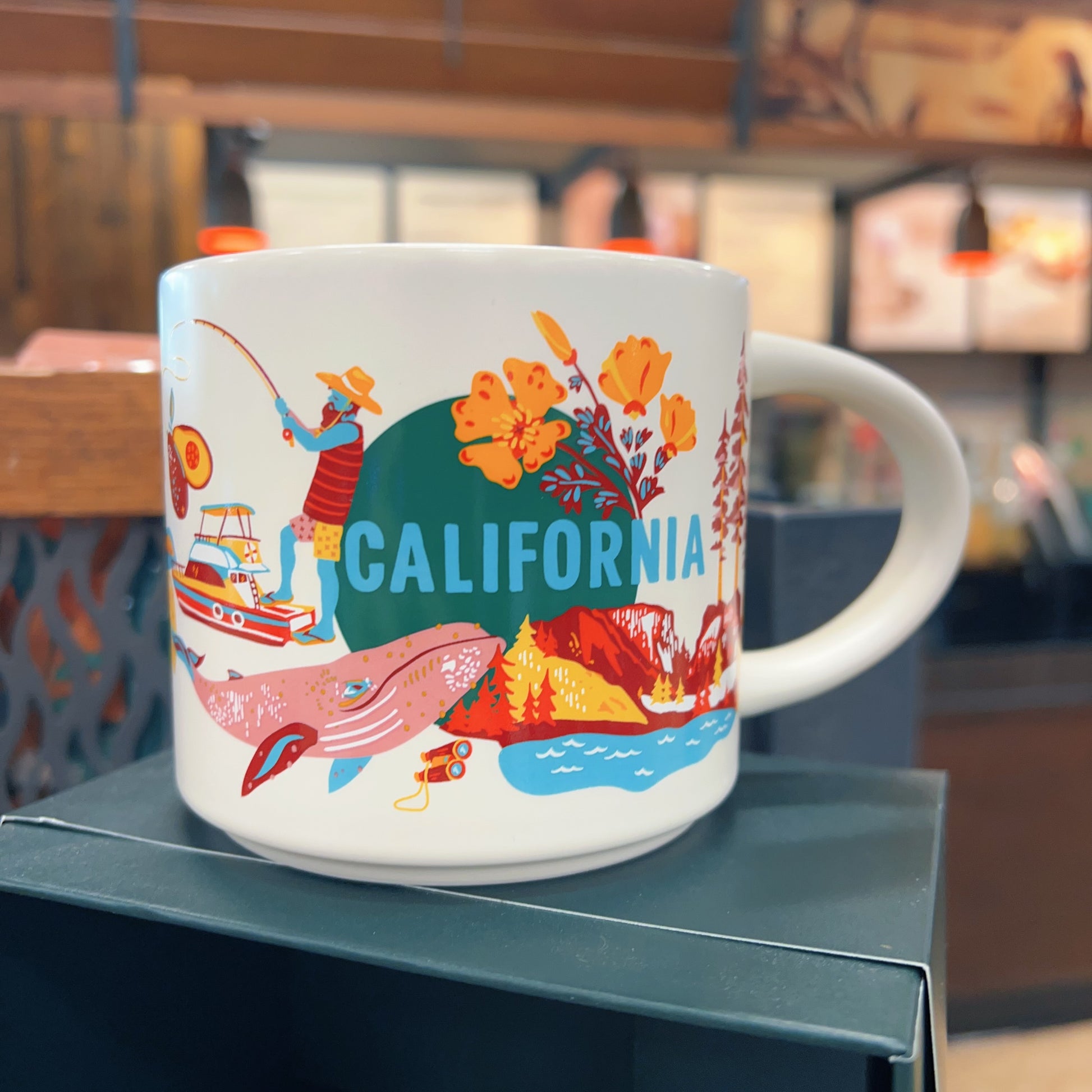 Starbucks Discovery Series California Ceramic Mug 14 Oz Official Starbucks Discovery Series Collectible Coffee Mug, California State Themed Souvenir Cup
