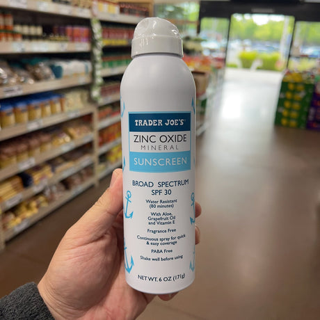 Trader Joe's Zinc Oxide Mineral Sunscreen Spray SPF 30 Broad Spectrum 6 oz