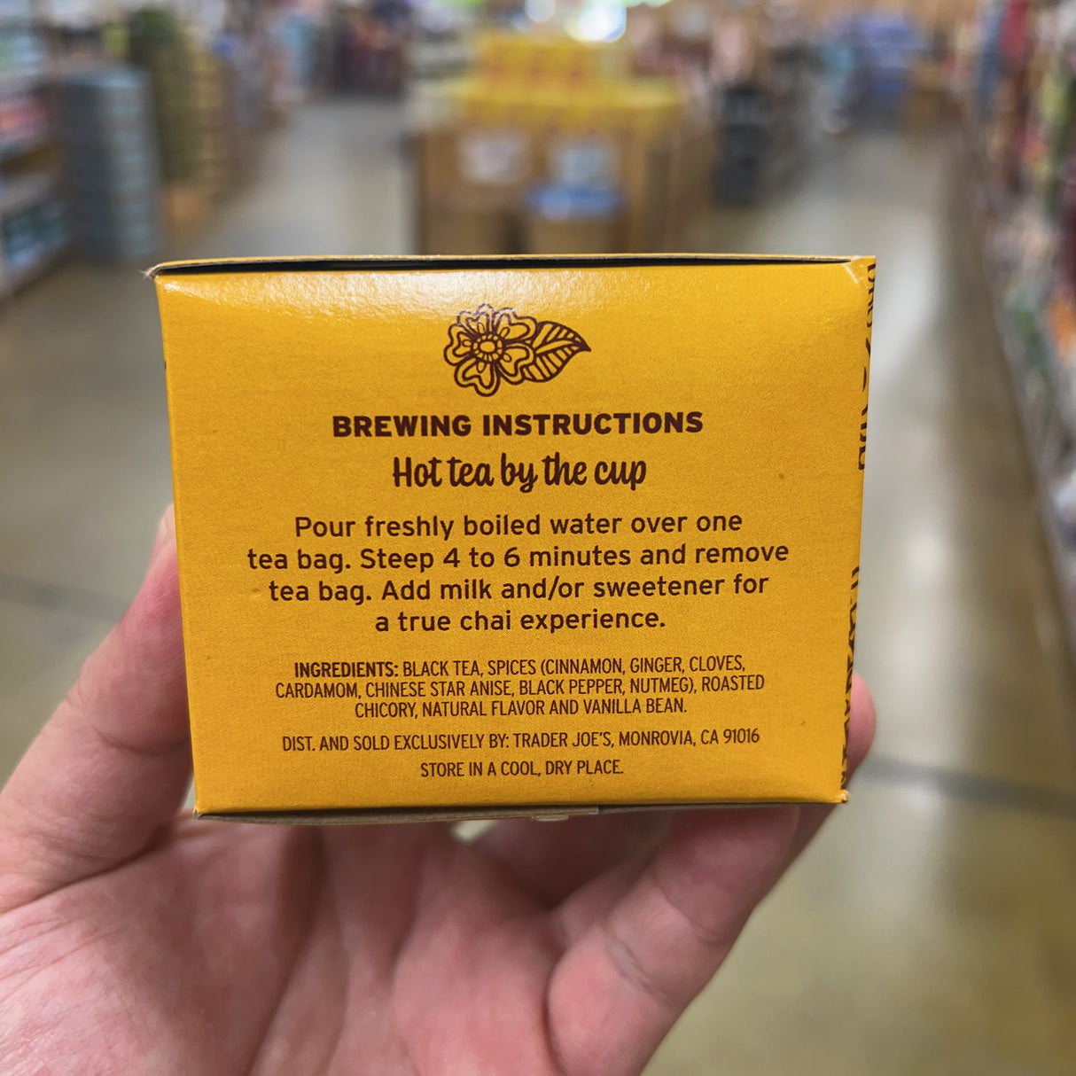 Trader Joe's Spiced Chai Tea 20 Bags 2.2 oz product image 3