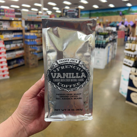 Trader Joe's French Vanilla Coffee Medium Dark Roast Ground 100% Arabica 14 oz