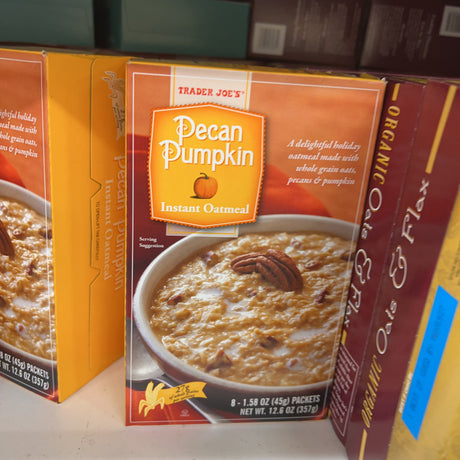 Trader Joe's Pecan Pumpkin Instant Oatmeal 8 Packets 12.6 oz – package detail view 8