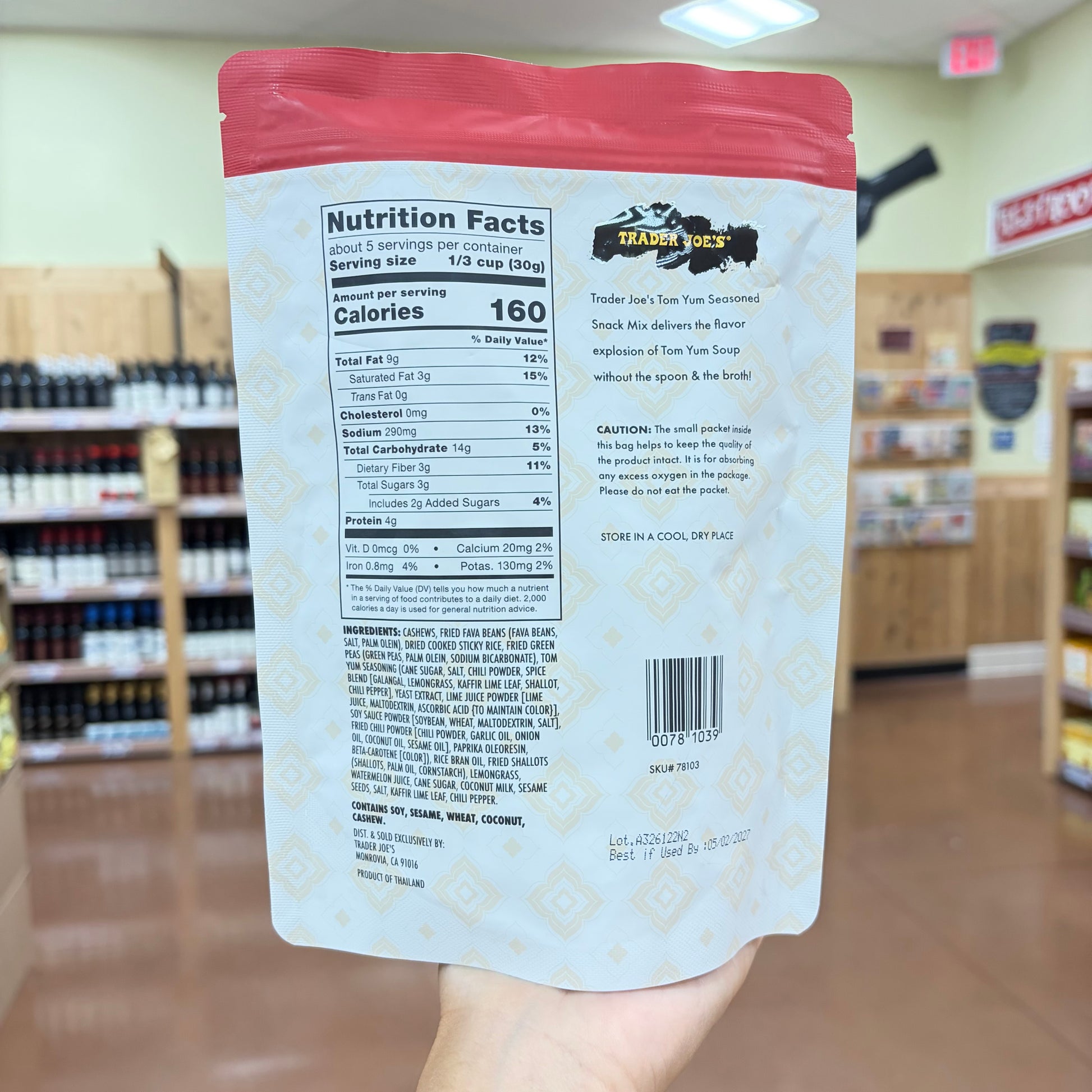 Trader Joe's Tom Yum Seasoned Snack Mix 5.29 oz product image 2