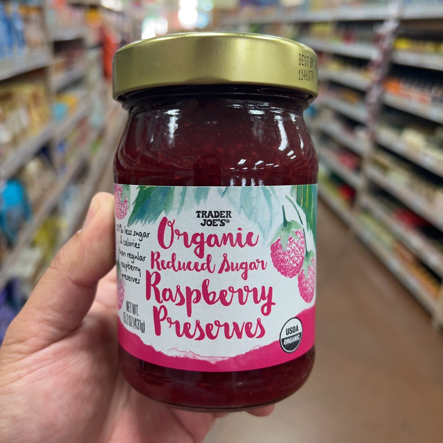 Trader Joe's Organic Reduced Sugar Raspberry Preserves