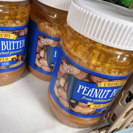 Trader Joe's Peanut Butter from Unblanched Peanuts No Additives 16 oz