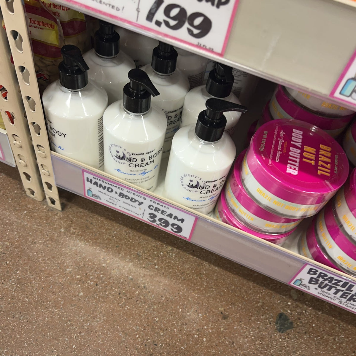 Trader Joe's Midsummer Night's Fragrance-Free Hand & Body Cream Argan Oil 16 fl oz