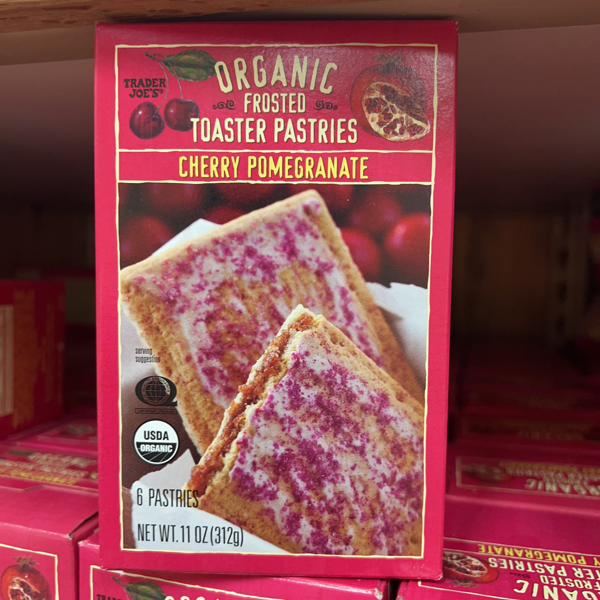 Trader Joe's Organic Frosted Toaster Pastries – Cherry Pomegranate 11 oz