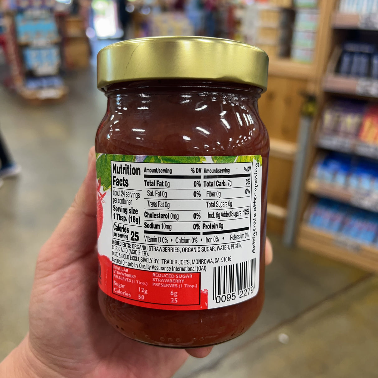 Trader Joe's Organic Reduced Sugar Strawberry Preserves 15.2 oz product image 5
