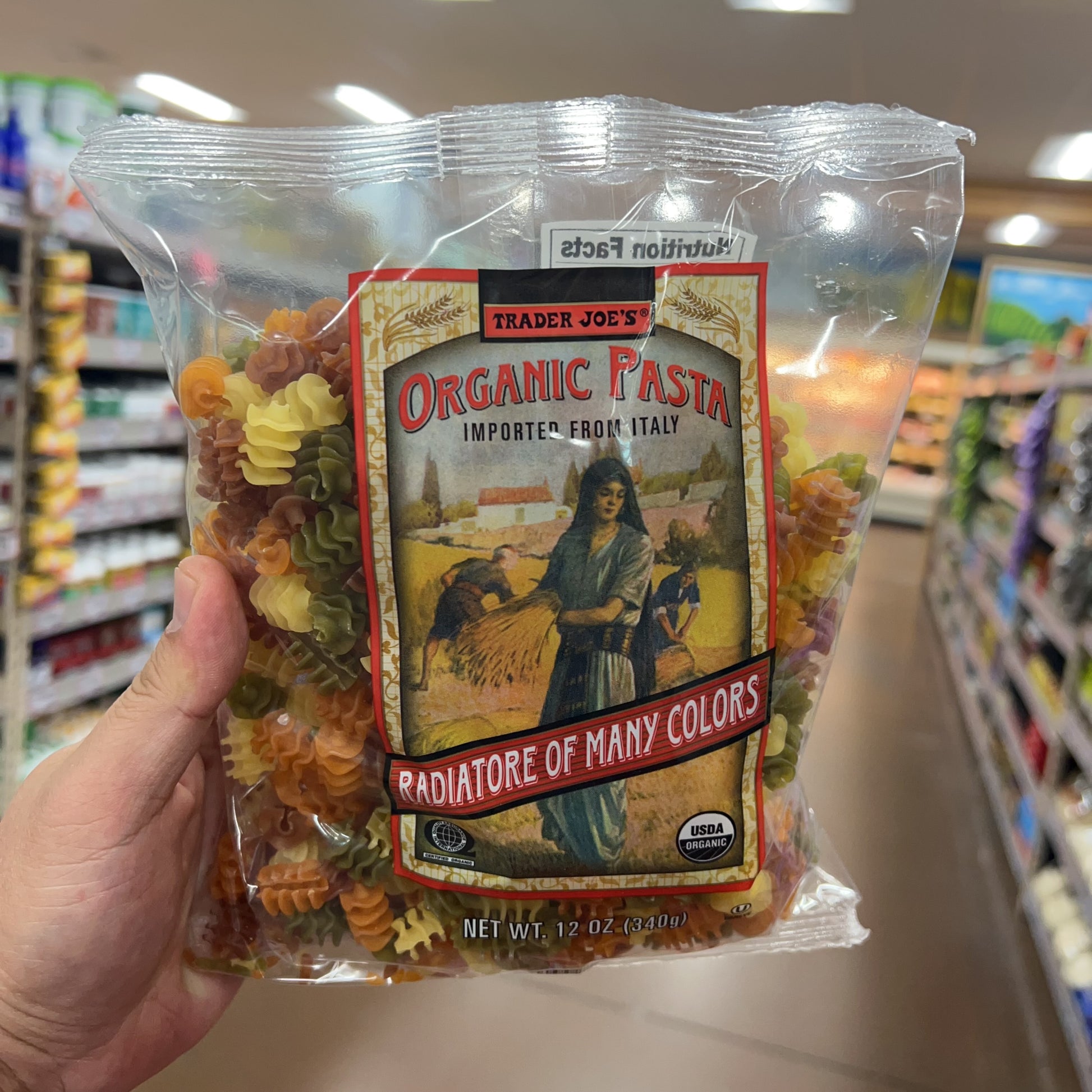 Trader Joe's Organic Pasta Radiatore of Many Colors 12 oz product image