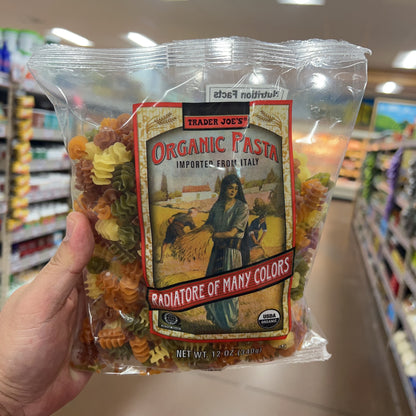 Trader Joe's Organic Pasta Radiatore of Many Colors 12 oz product image