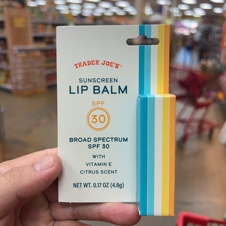 Trader Joe's Sunscreen Lip Balm SPF 30 — front package view