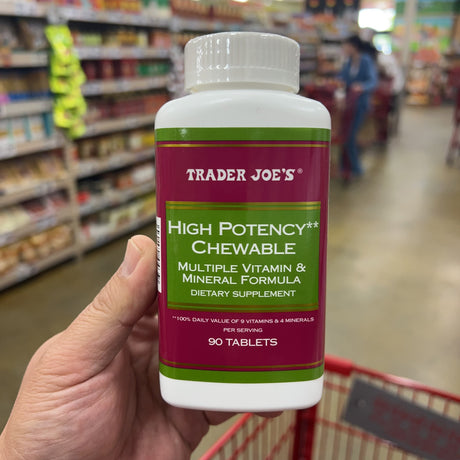 Trader Joe's High Potency Chewable Multivitamin 90 Tablets – package detail view 4