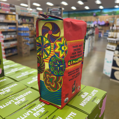 Trader Joe's Organic Fair Trade Shade Grown Ethiopian Coffee Medium Dark Roast 100% Arabica Whole Bean 13 oz