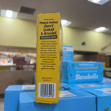 Trader Joe’s Peanut Butter Chewy Coated & Drizzled Granola Bars 6 Pack 7.4 oz product image 4