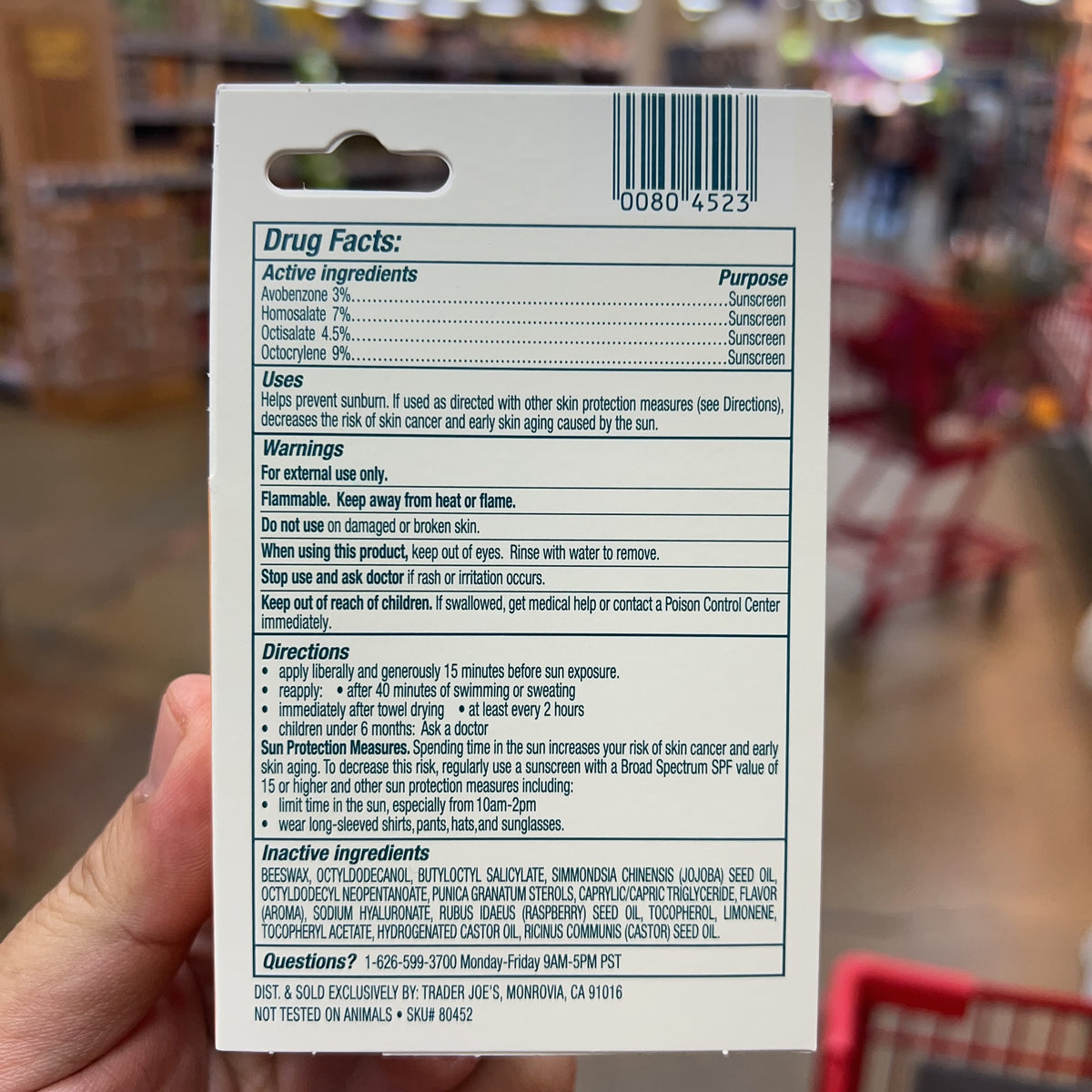 Trader Joe's Sunscreen Lip Balm SPF 30 — alternate package view
