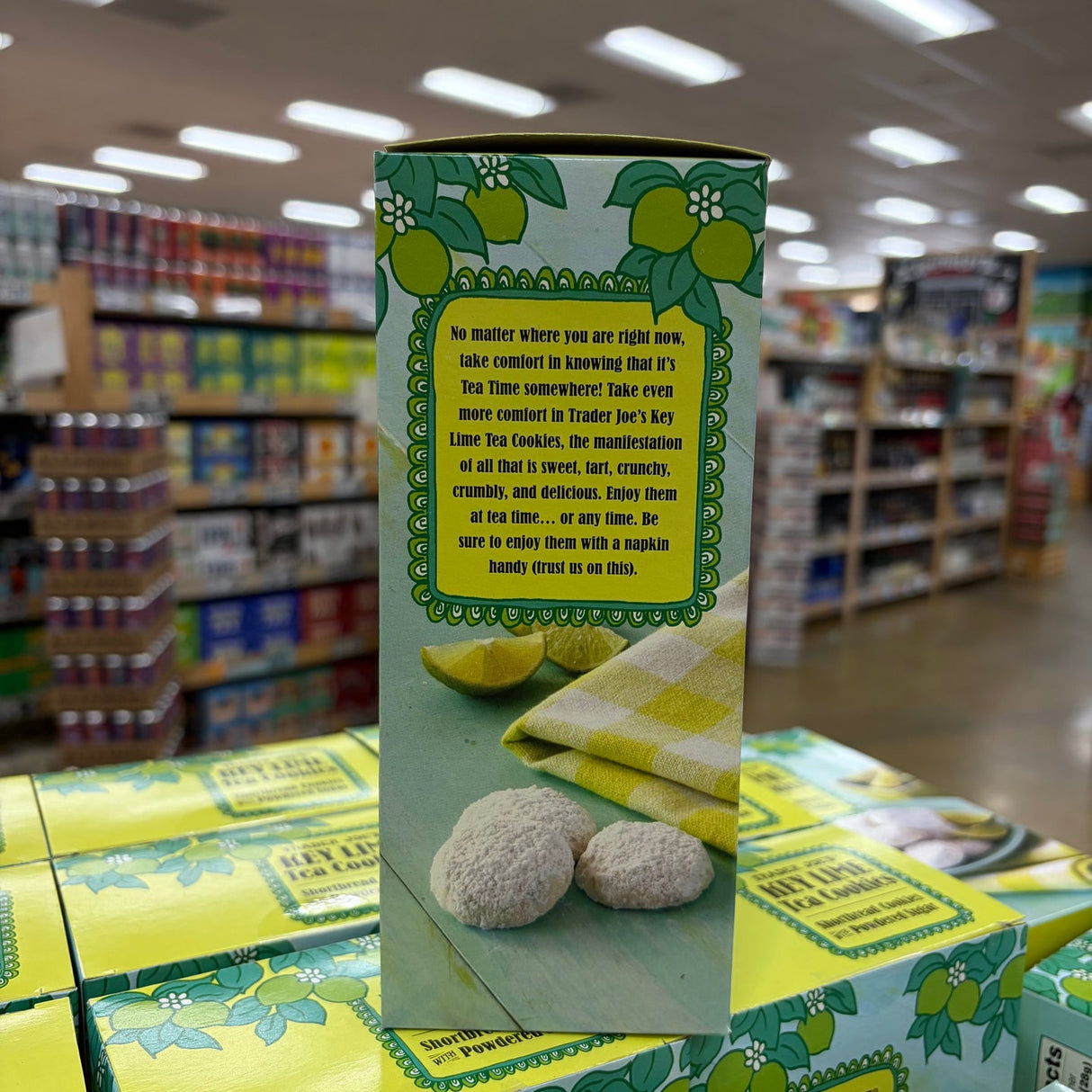 Key lime shortbread cookies with powdered sugar — Trader Joe's delivery via HIOOL