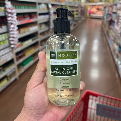 Trader Joe's Nourish Dermatologist Formulated All-In-One Facial Cleanser 8.45 fl oz