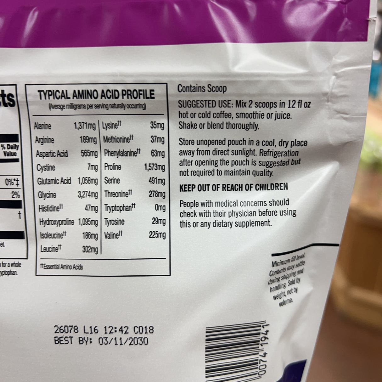 Trader Joe's Hydrolyzed Collagen Powder 7 oz