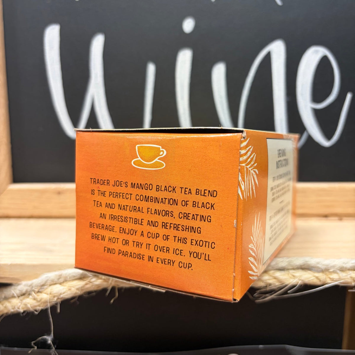 Trader Joe's Mango Flavored Black Tea Blend, 1.2 oz (34g), 20 Tea Bags