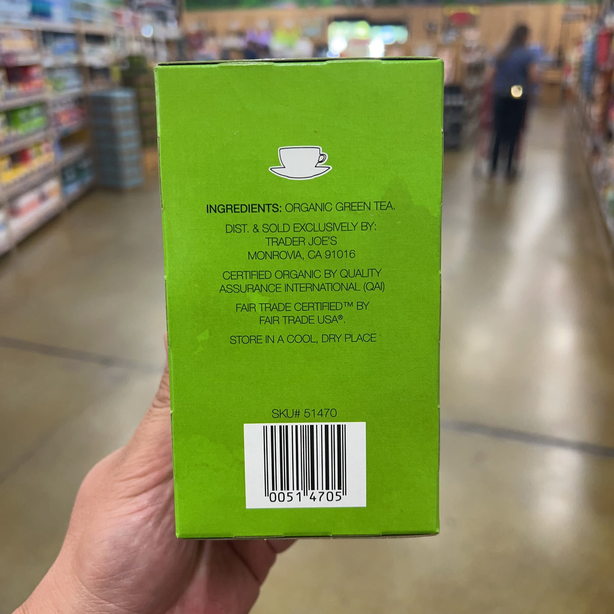 Trader Joe's Organic Green Tea 20 Bags 1.28 oz product image 2