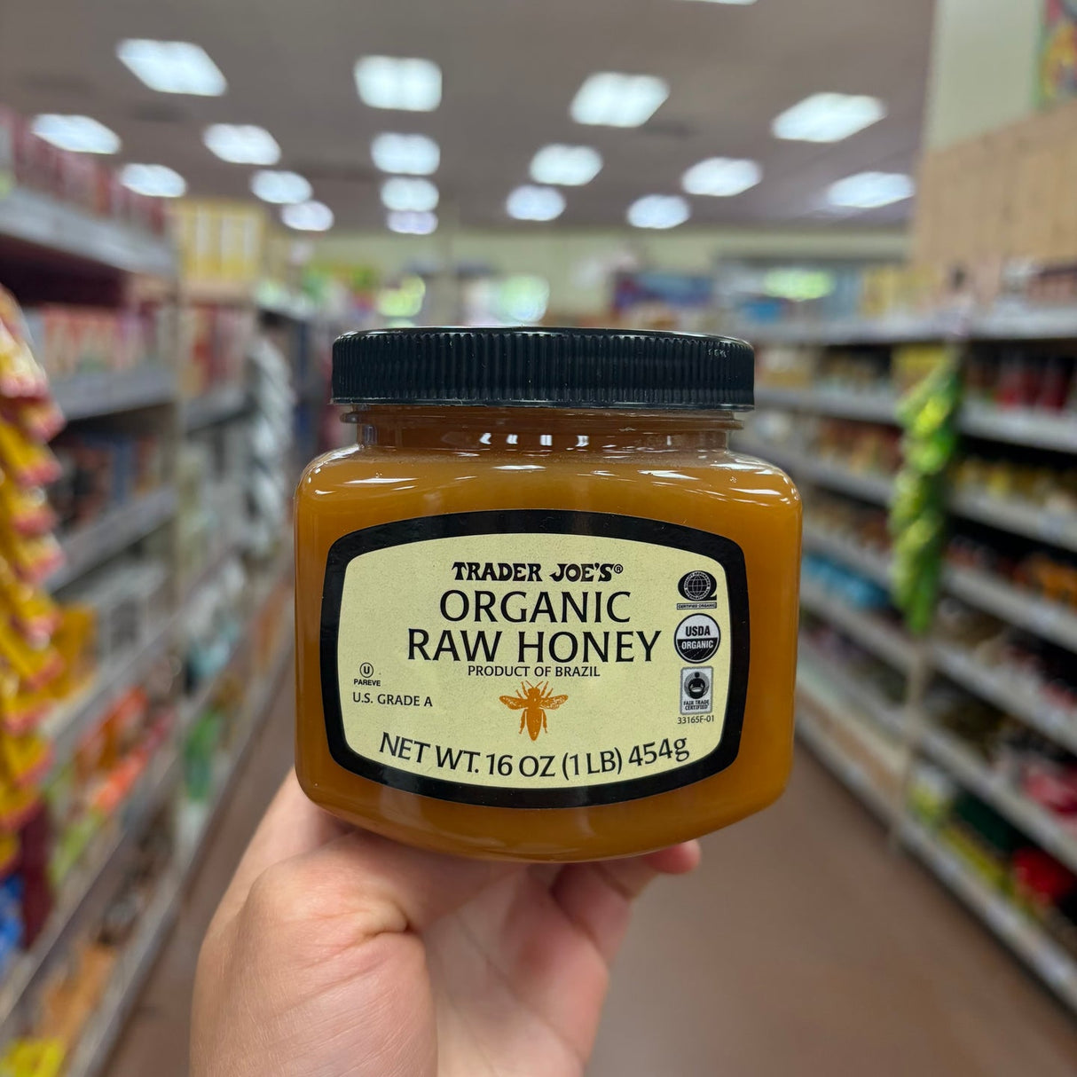 Trader Joe's Organic Raw Honey 16 oz (1 lb / 454g)