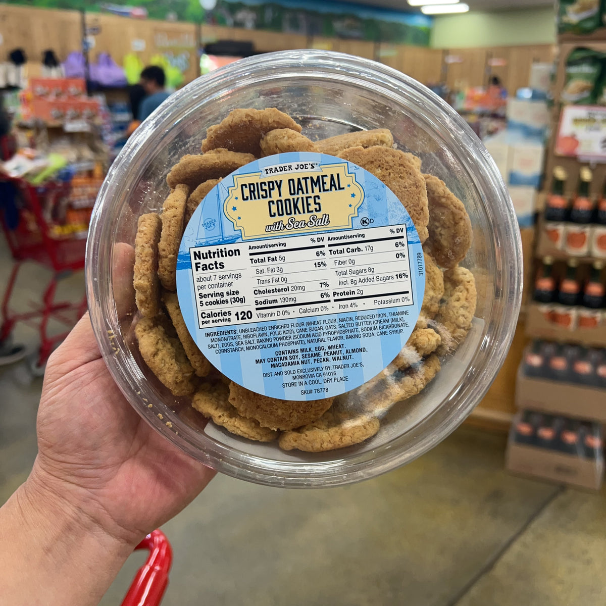 Trader Joe's Crispy Oatmeal Cookies with Sea Salt 7 oz