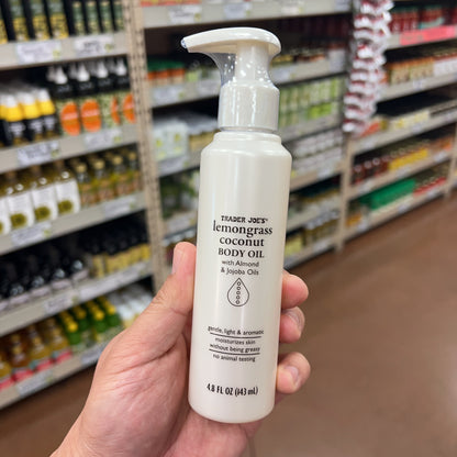 Trader Joe's Lemongrass Coconut Body Oil Jojoba & Almond 4.8 fl oz