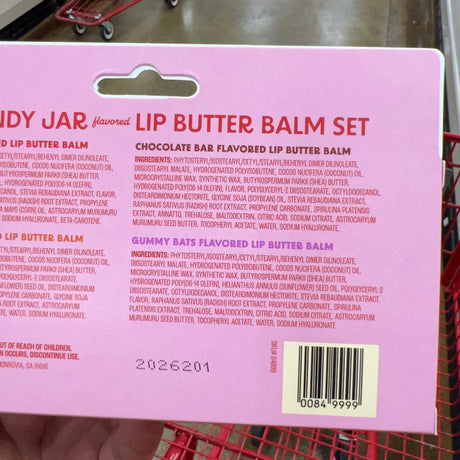 Trader Joe's Candy Jar Flavored Lip Butter Balm Set — package information view