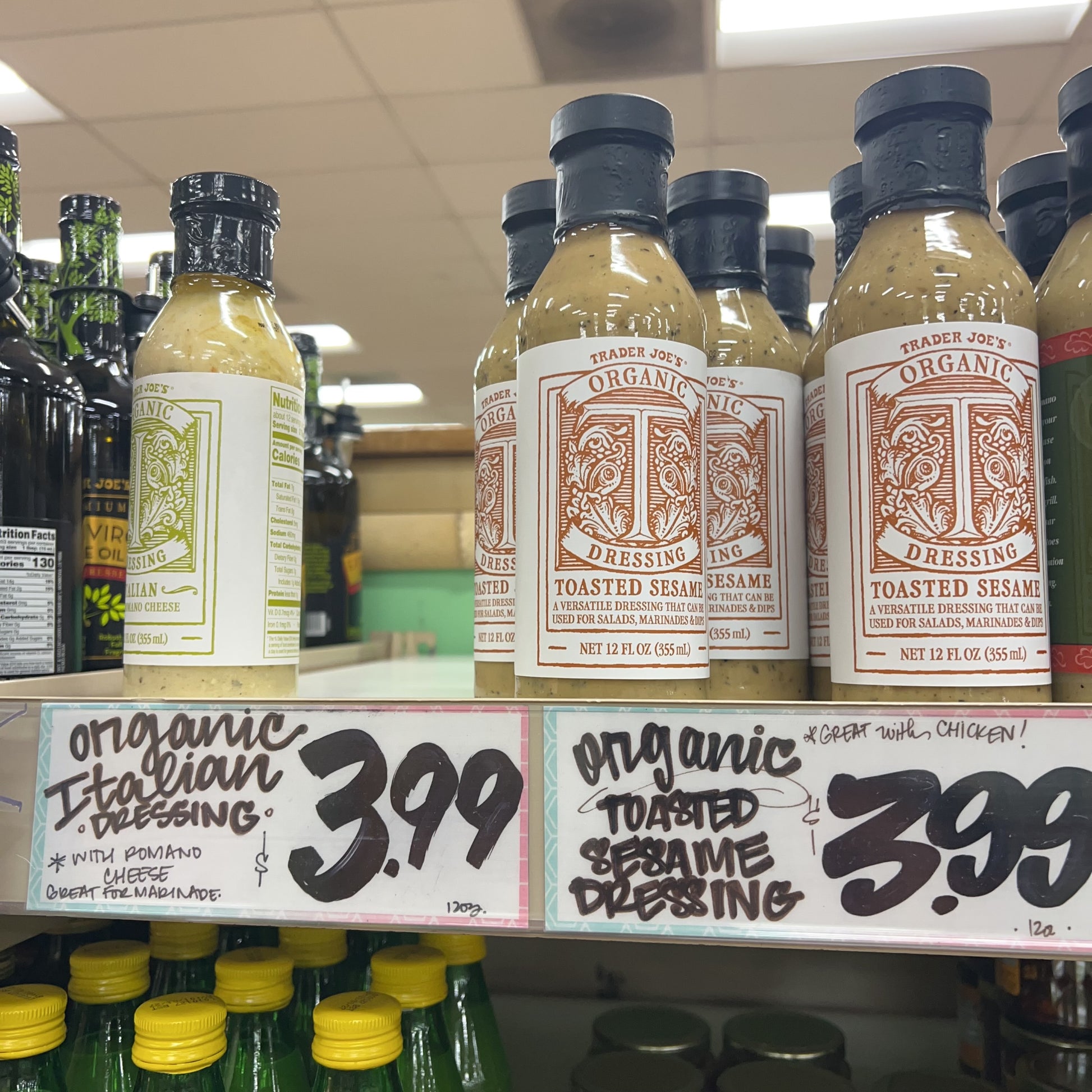 Trader Joe's Organic Toasted Sesame Dressing • Net Wt. 12 fl oz (355mL)