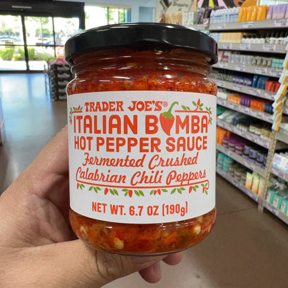 Trader Joe's Italian Bomba Hot Pepper Sauce 6.7 oz product image