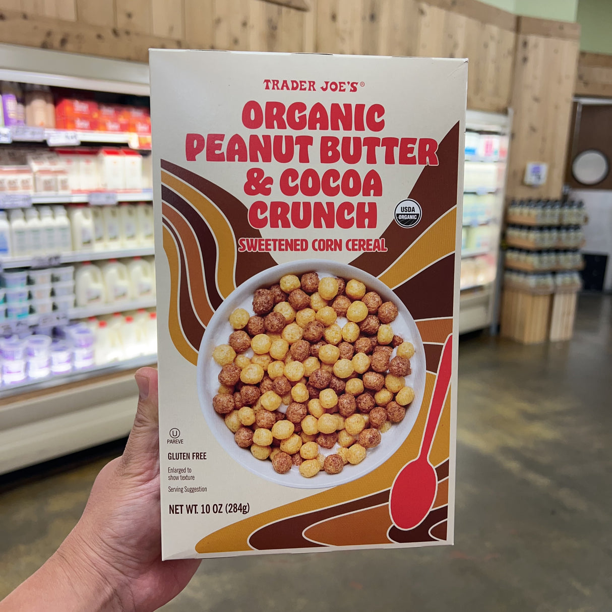 Trader Joe's Organic Peanut Butter & Cocoa Crunch Cereal 10 oz product image
