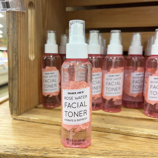 Trader Joe's Rose Water Facial Toner Spray Hydrating Alcohol-Free 4 fl oz