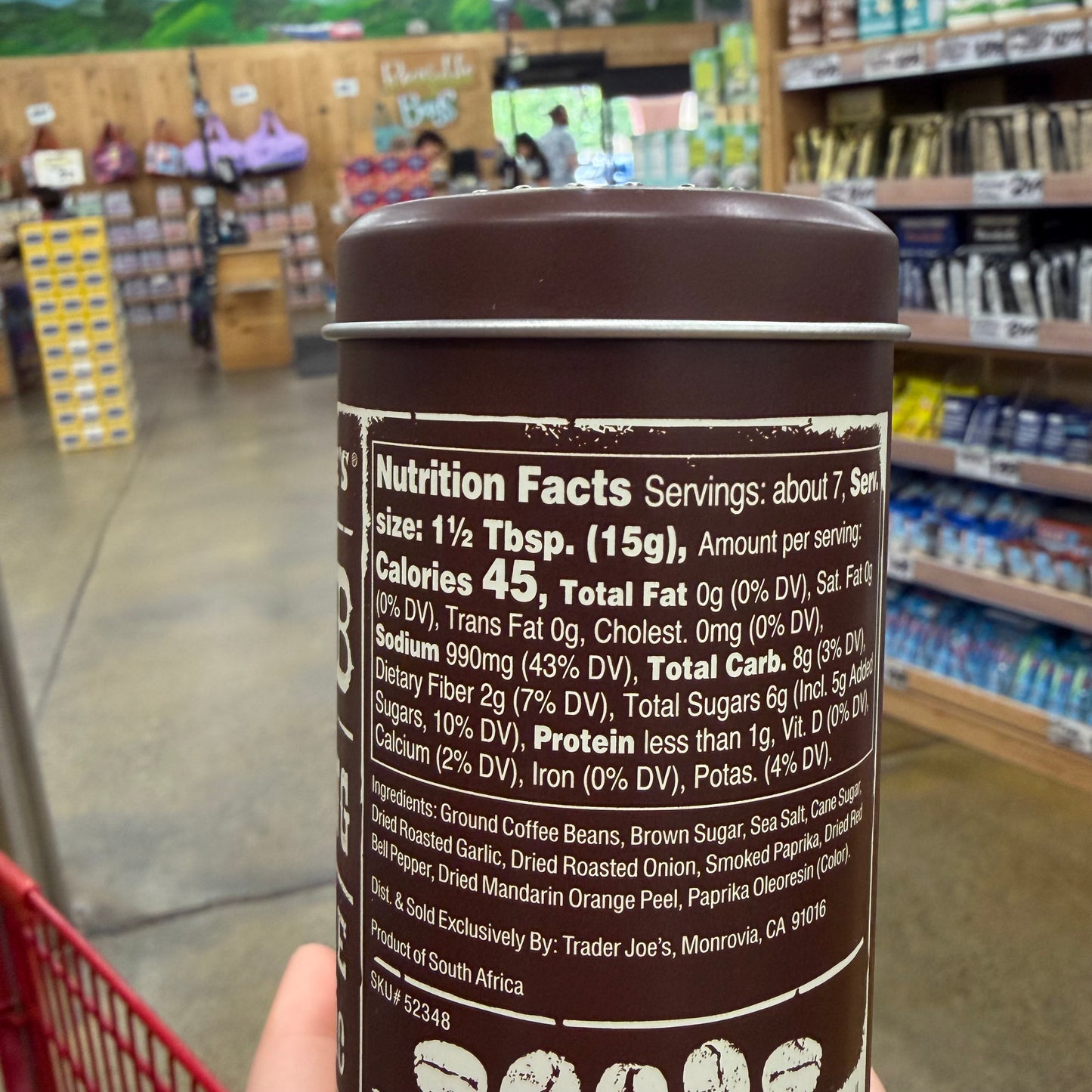 Trader Joe's BBQ Rub & Seasoning with Coffee & Garlic 