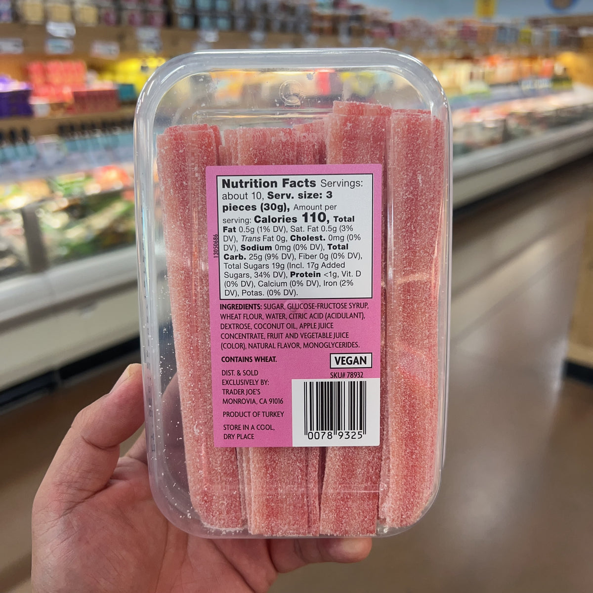 Trader Joe's Sour Strawberry Candy Belts 10 oz — product image 2