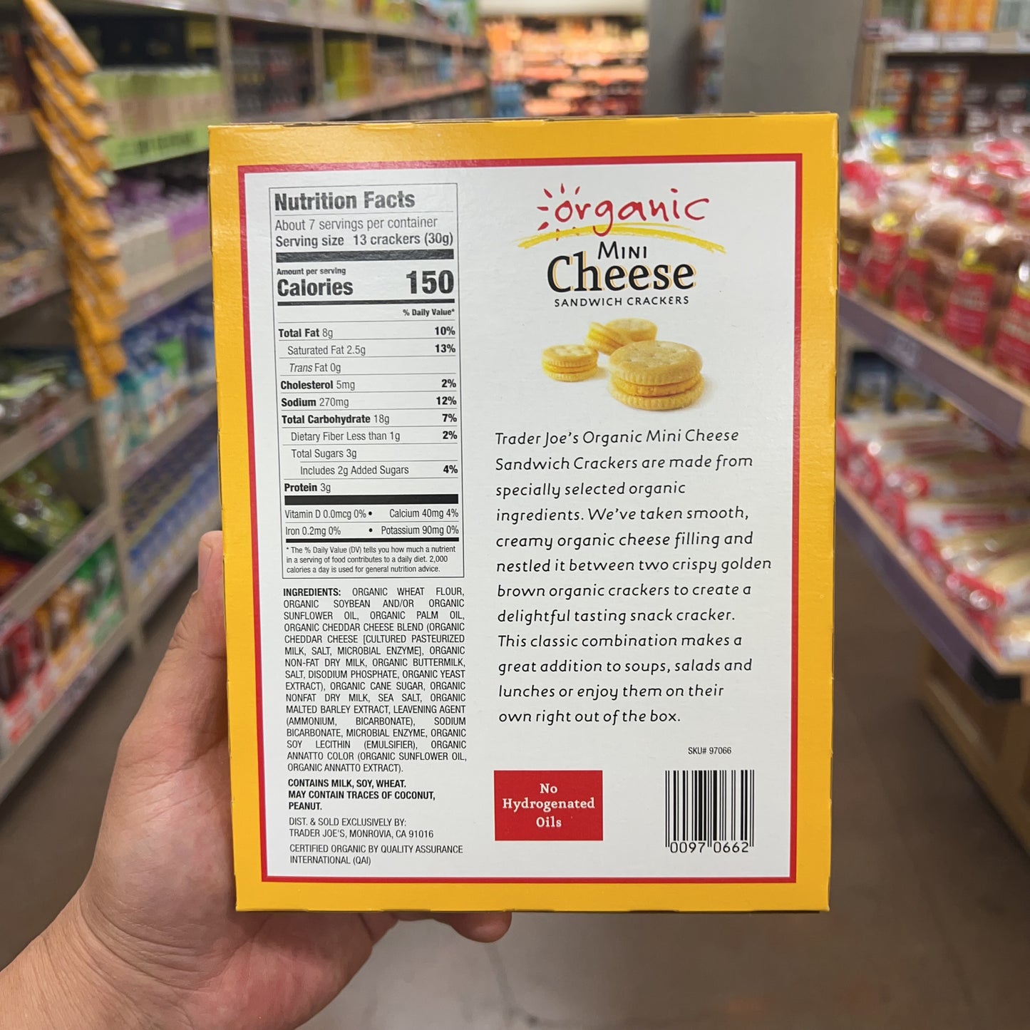 Trader Joe's Organic Mini Cheese Sandwich Crackers