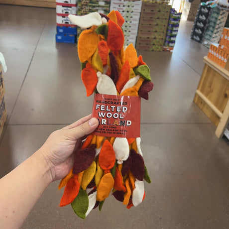 Trader Joe's Handcrafted Felted Wool Garland, 9 ft product image