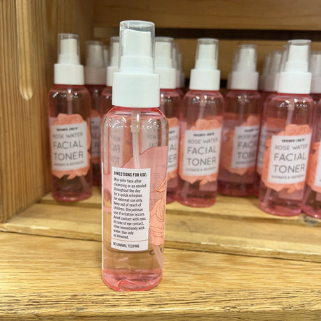 Trader Joe's Rose Water Facial Toner Spray Hydrating Alcohol-Free 4 fl oz