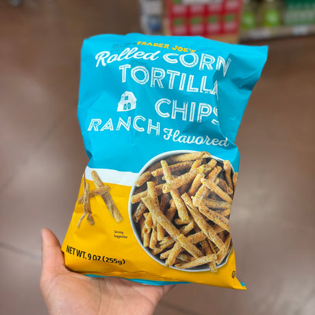 Trader Joe's Rolled Corn Tortilla Chips Ranch Flavored 9 oz