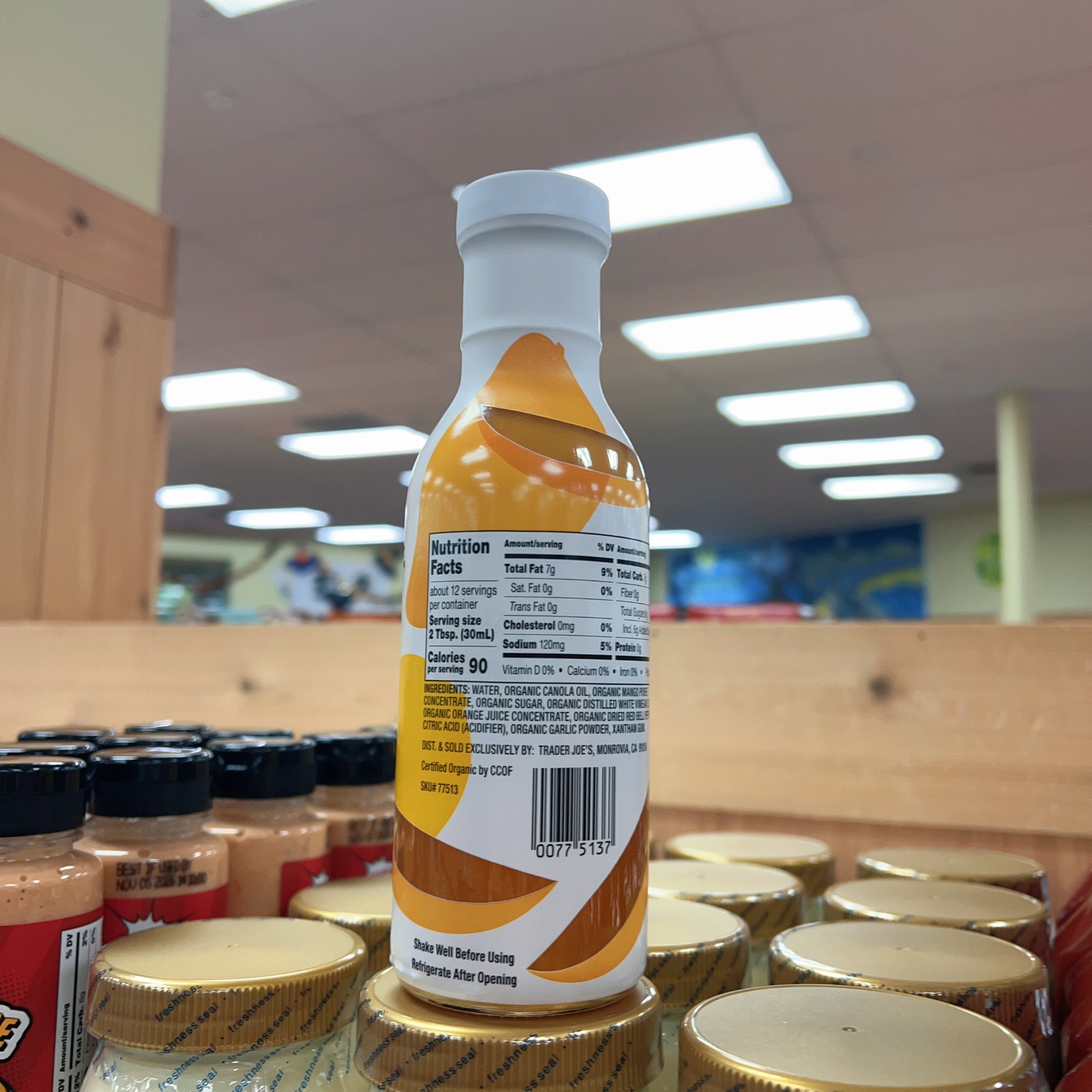 Trader Joe's Organic Mango Vinaigrette Dressing USDA Organic • Net Wt. 12 FL OZ (355mL)