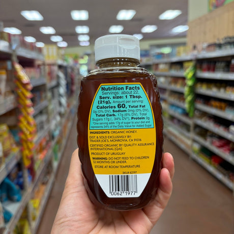 Trader Joe's Organic Unfiltered Honey from Uruguay 16 oz (454g)