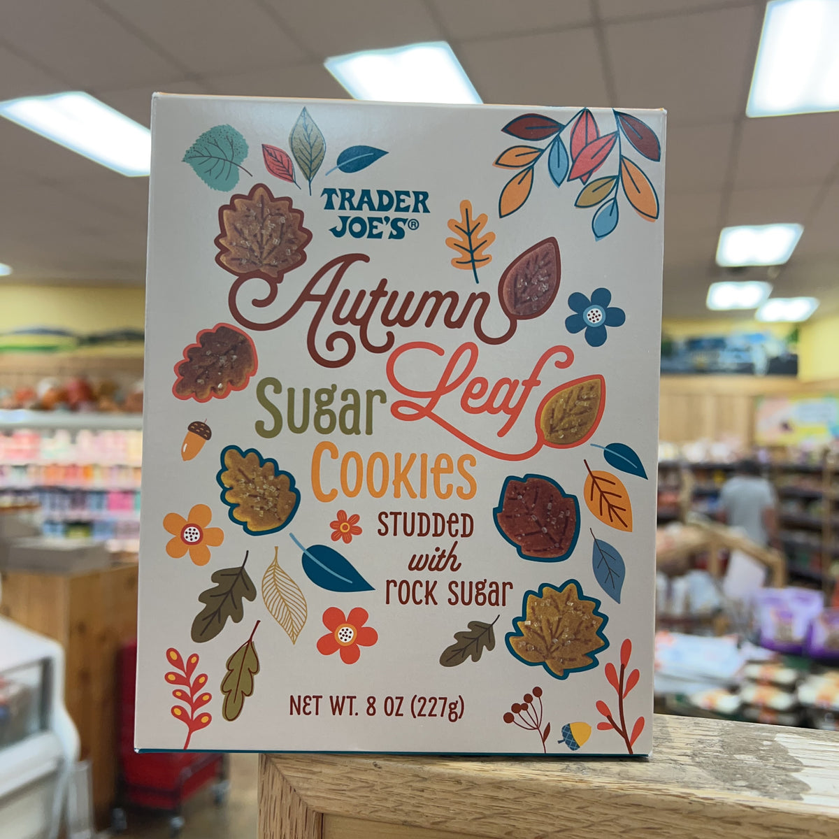 Trader Joe's Autumn Sugar Leaf Cookies — product label detail
