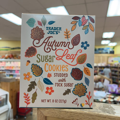 Trader Joe's Autumn Sugar Leaf Cookies — product label detail