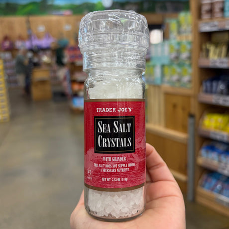Trader Joe's Sea Salt Crystals with Grinder, 3.88 OZ (110g)