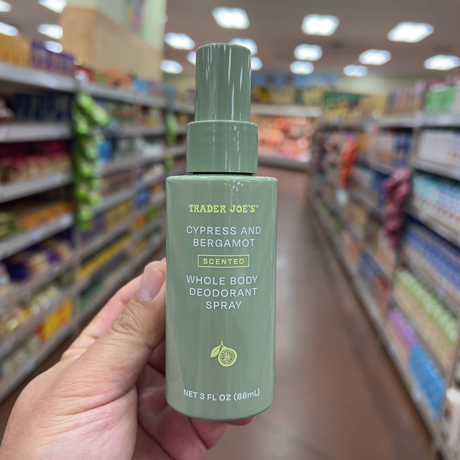 Trader Joe's Cypress and Bergamot Scented Whole Body Deodorant Spray