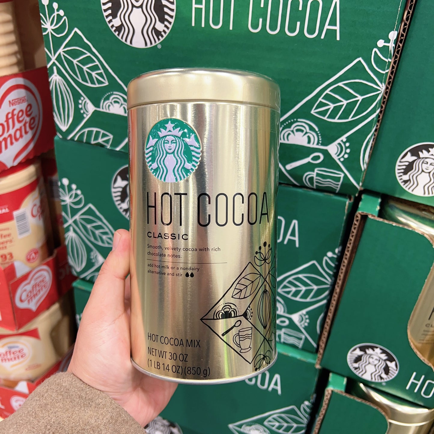 Starbucks Classic Hot Cocoa Mix 30 oz (850g) | ~30 Servings | Kosher Dairy