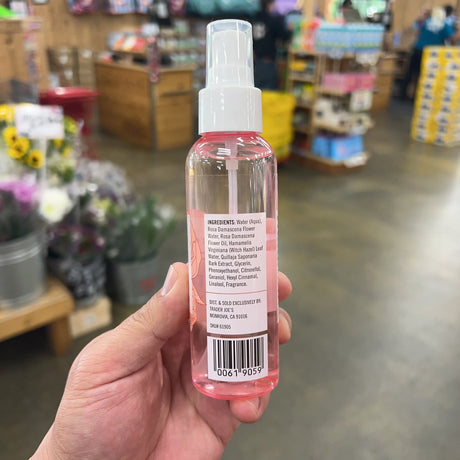 Trader Joe's Rose Water Facial Toner Spray Hydrating Alcohol-Free 4 fl oz