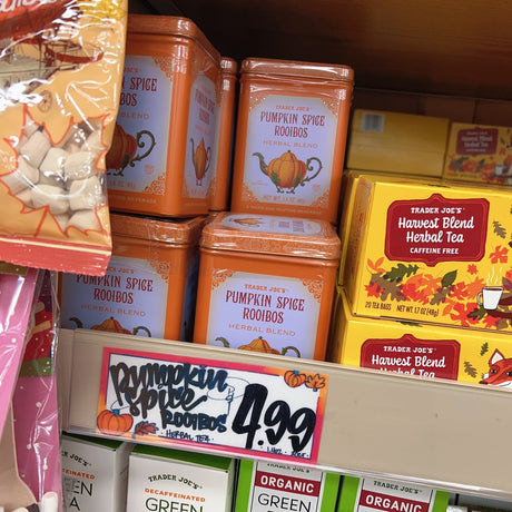 Trader Joe's Pumpkin Spice Rooibos Herbal Tea 1.4 oz (40g) | Caffeine-Free