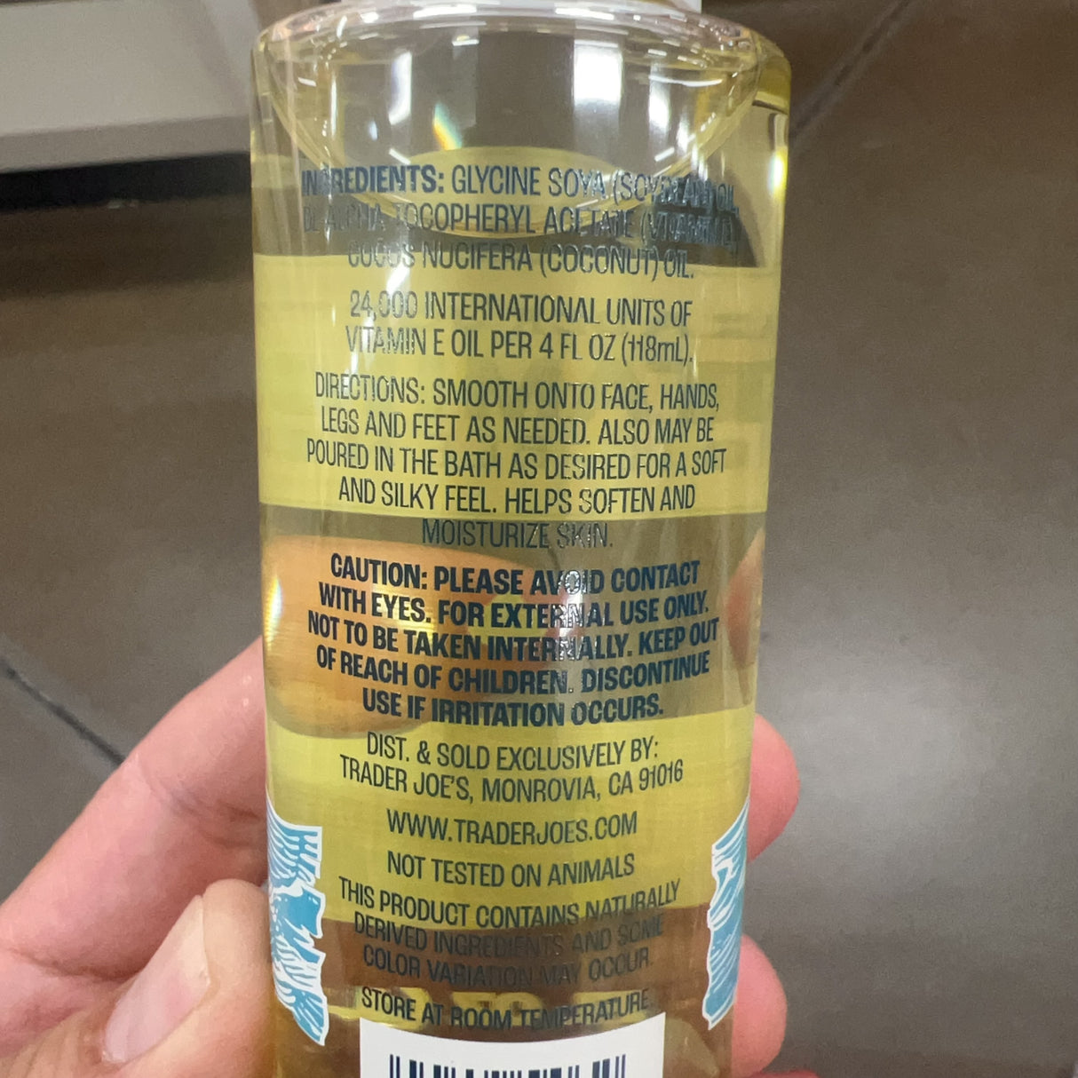 Trader Joe's Vitamin E Oil Blend 24000 IU Soybean & Coconut Oil 4 fl oz product image 5